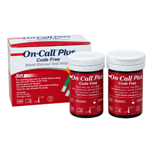 On Call Plus Code Free Test Strips 50 (25*2) Bottle Pack
