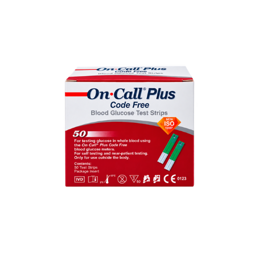 On Call Plus Code Free Test Strips 50 (25*2) Bottle Pack