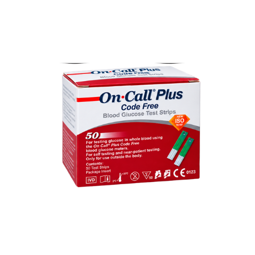 On Call Plus Code Free Test Strips 50 (25*2) Bottle Pack